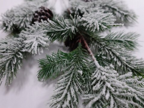 PAN KWIATEK- Gałązka świerkowa OZDOBNA ŚWIĄTECZNA 3 gałązka dekoracyjna